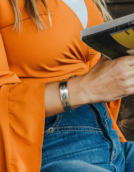 Only Forward Turquoise Silver Cuff