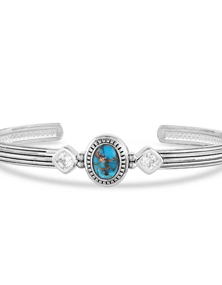 Open Night Sky Turquoise Cuff Bracelet