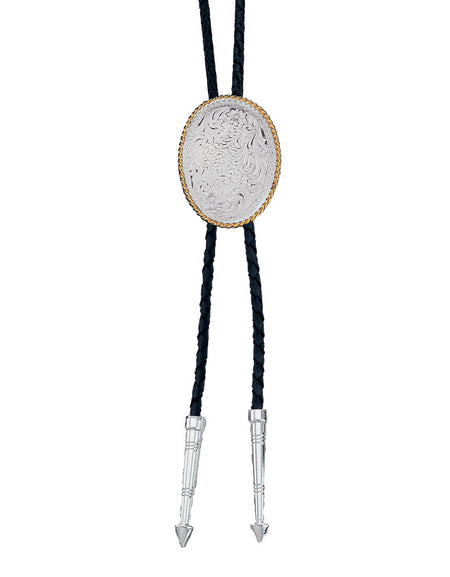 Engraved Silver Bolo Tie