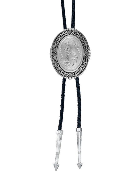 Southwestern Rancher's Bolo Tie in Antiqued Silver