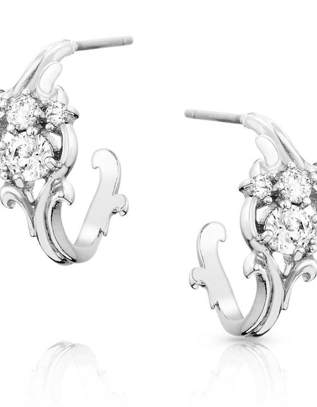 Fiery Ice Flower Earrings