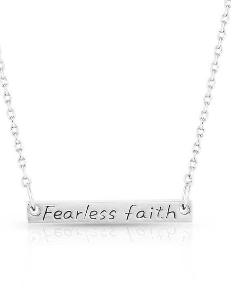 Fearless Faith Bar Necklace