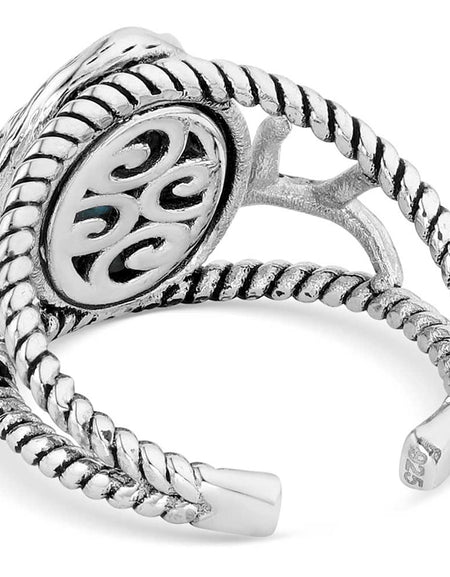 Silver Embrace Open Ring