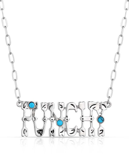 Punchy Charm Turquoise Necklace