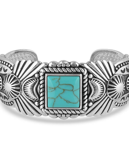 Flourished Turquoise Cuff Bracelet