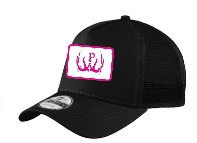 New Era PTW Pink Logo Patch Hat- Black/Black