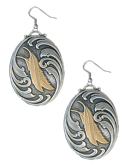 Native Spirit Two Feathers Earrings