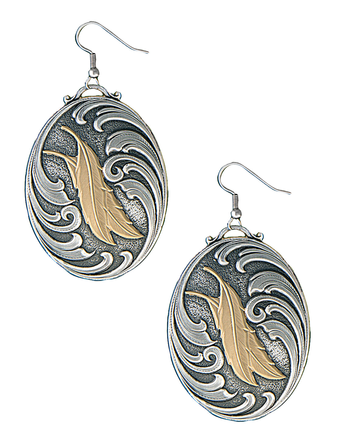 Native Spirit Two Feathers Earrings