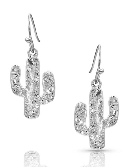 Desert Full Moon Cactus Earrings