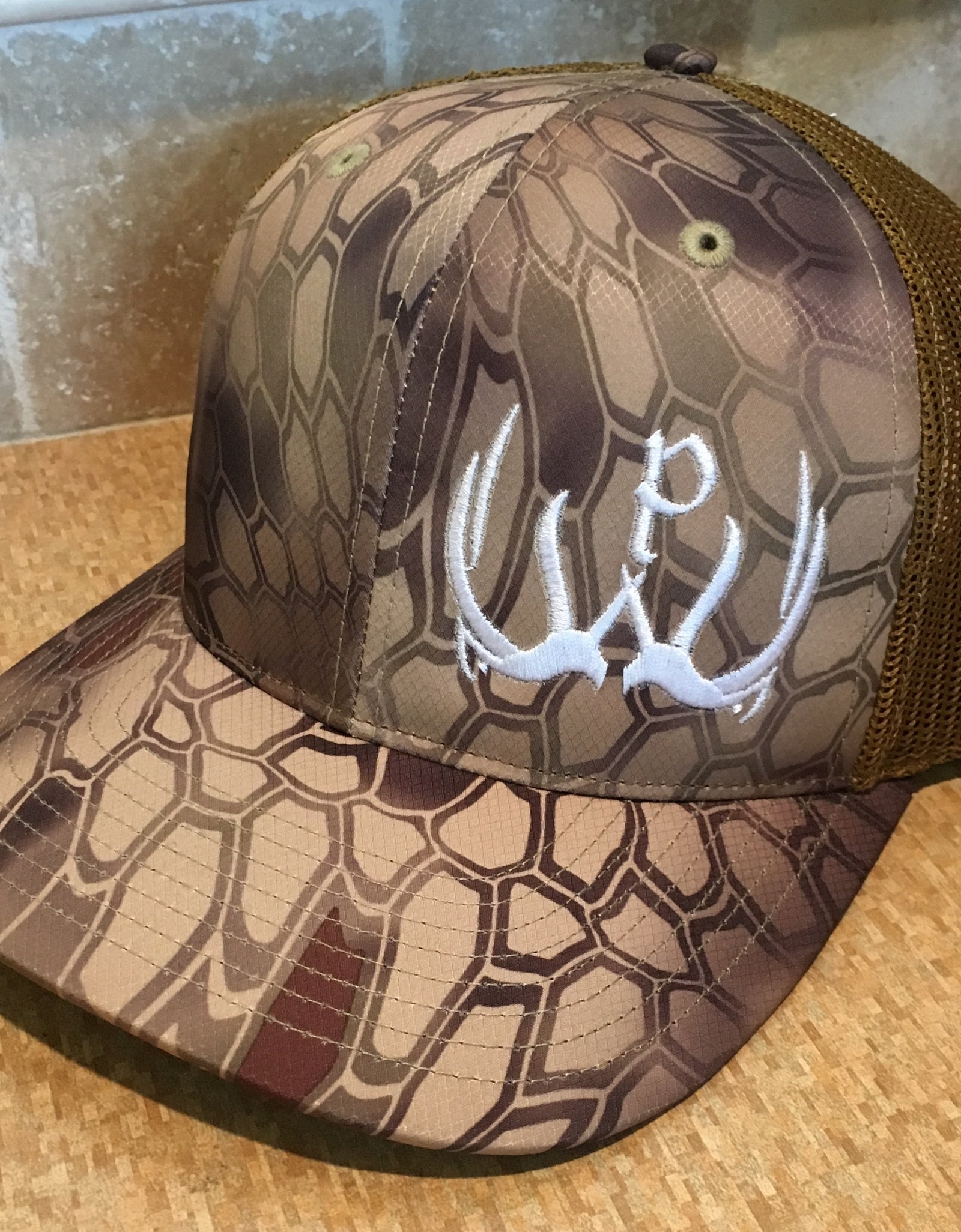 Pursue The Wild Logo Hat- Kryptek Highlander- White