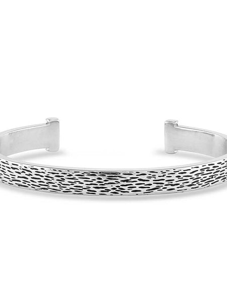 Hidden Nature Silver Cuff Bracelet