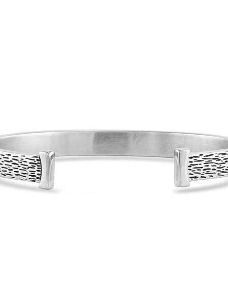 Hidden Nature Silver Cuff Bracelet