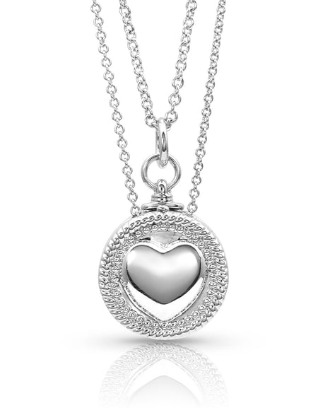 Every Second Counts Heart Locket Necklace