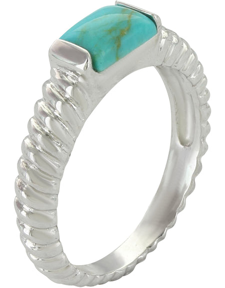 Turquoise Rope Ring