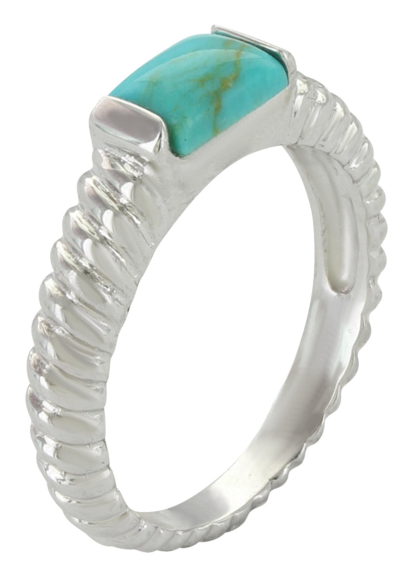 Turquoise Rope Ring