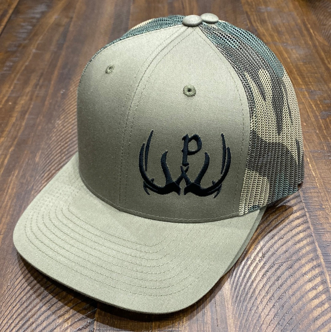 PTW Embroidered Logo - OD Green/Camo & Black